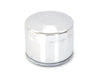 Oil Filter - Chrome. Fits 4Spd Big Twin 1982-1986 & Sportster 1980-1984.