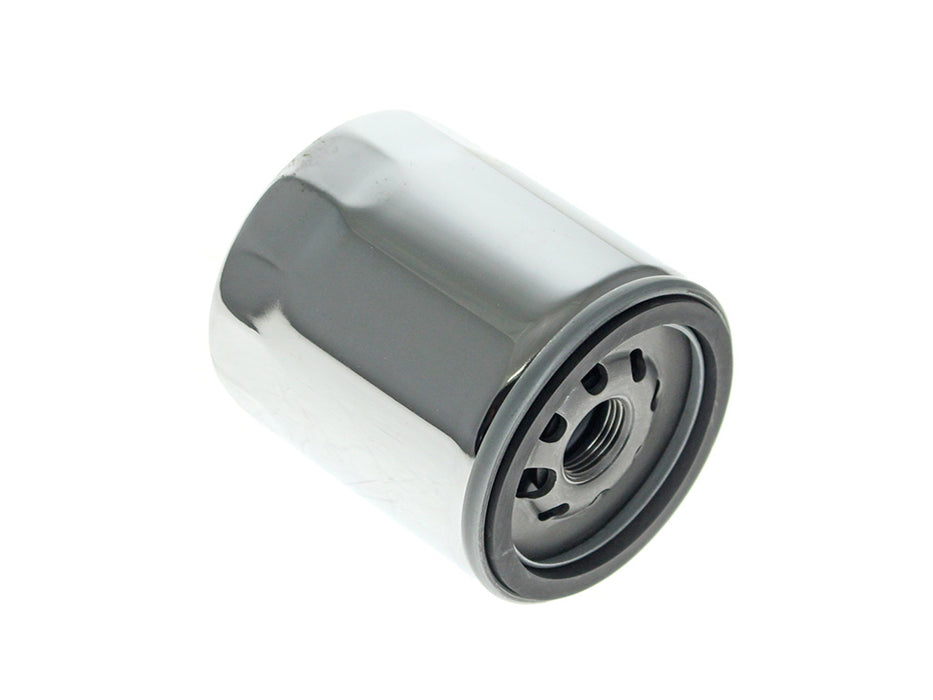 Oil Filter with Hex Nut - Chrome. Fits Twin Cam 1999-2017