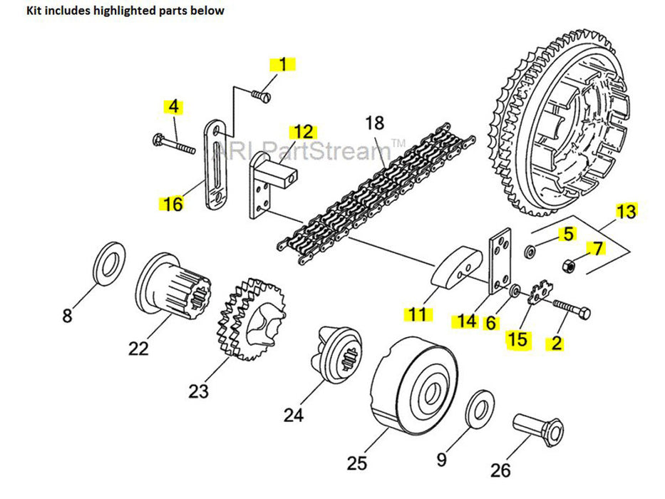 Primary Chain Adjuster Kit. Fits Big Twin 1965-2000