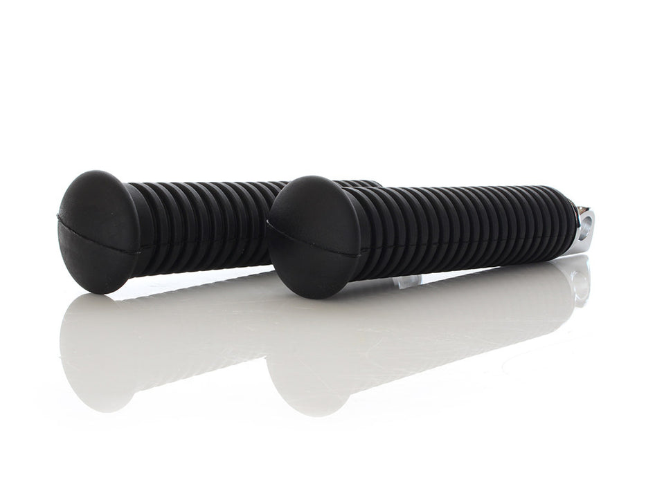 Extended Footpegs with Black Rubber & Male Mount.
