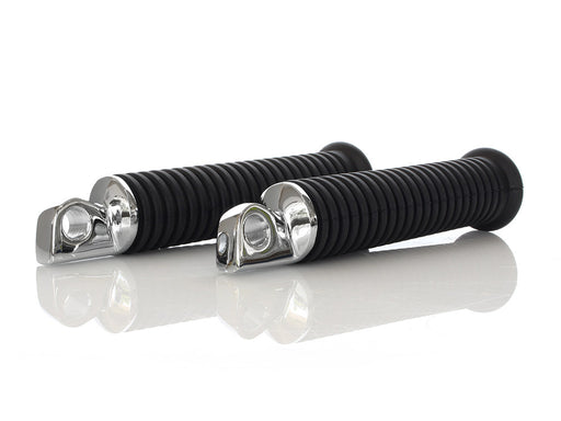 Extended Footpegs with Black Rubber & Male Mount.