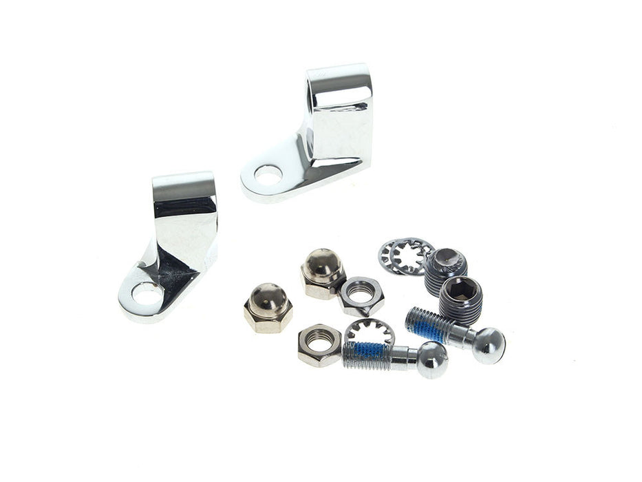 Front Swivel Turn Signal Mount Kit - Chrome.