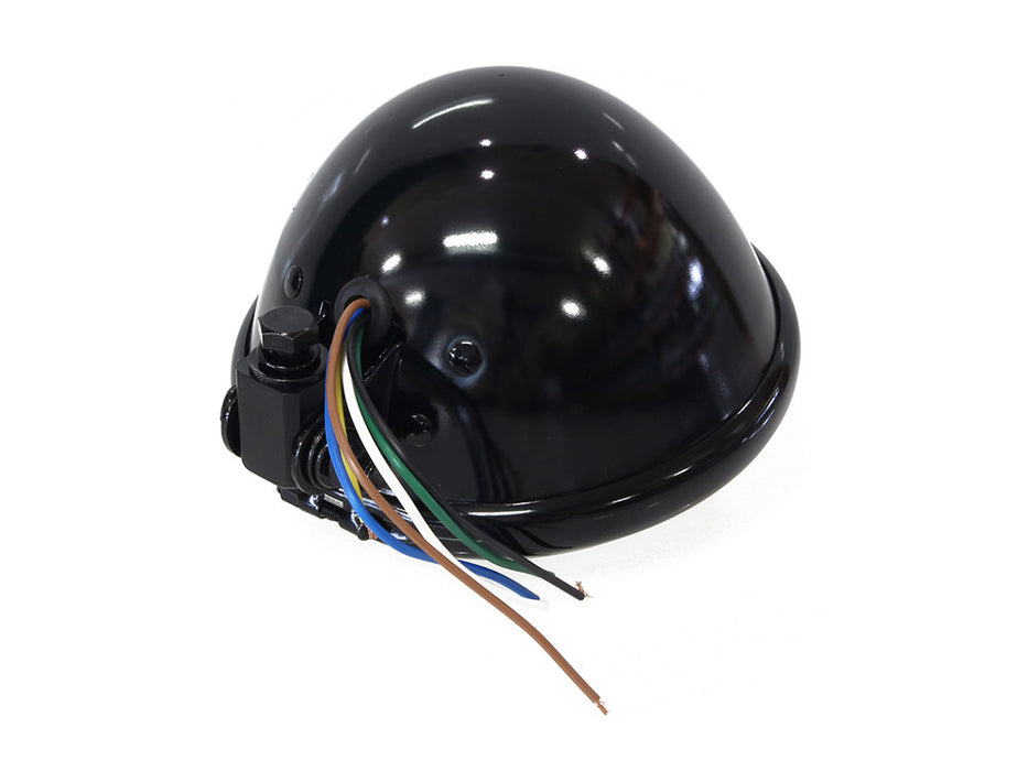 5-3/4in. Batz Style Headlight with Bottom Mount - Black.