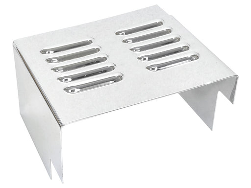 Louvered Battery Side Cover - Chrome. Fits FX 1973-1986 & Sportster 1982-2003.