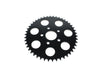 46 Tooth, Flat Steel Rear Chain Sprocket - Gloss Black. Fits Big Twin 1973-1999 & Sportster 1979-1999.