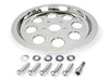 Rear Pulley Cover - Chrome. Fits Big Twin 1987-1999 with 70 Tooth Pulley.