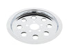 Rear Pulley Cover - Chrome. Fits Big Twin 1994-1999 with 65 Tooth Pulley.
