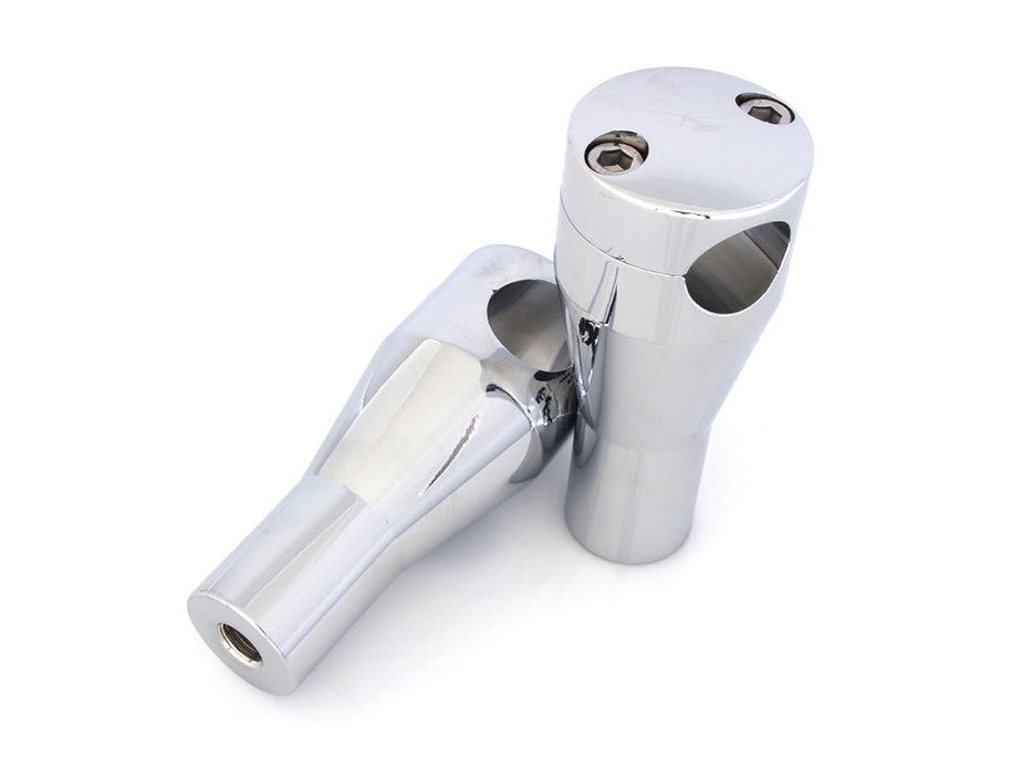 4in. Round Top Risers – Chrome. Fits 1in. Handlebar. – Rollies Speed Shop