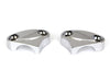 2 Piece Handle Bar Top Riser Clamps - Chrome.