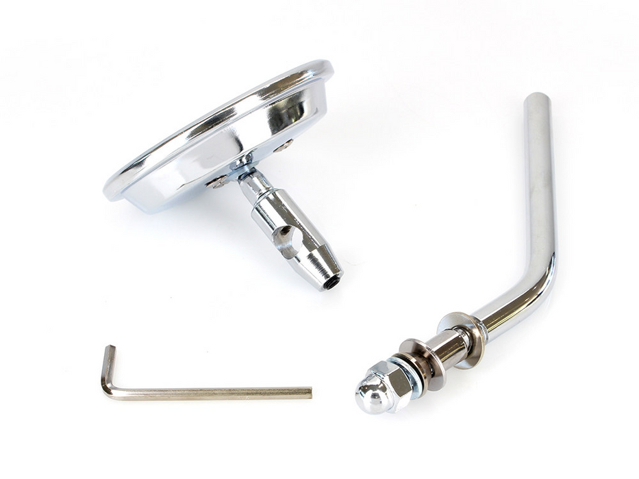 3in. Round Mirror with Short Stem – Chrome. Fits Left & Right.