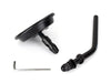 3in. Round Mirror with Short Stem - Black. Fits Left & Right.