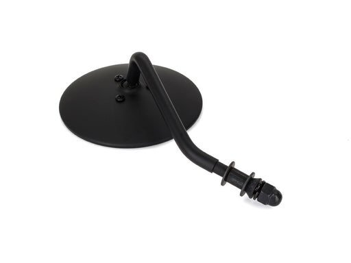 4in. Round Mirror with Short Stem - Black. Fits Left.