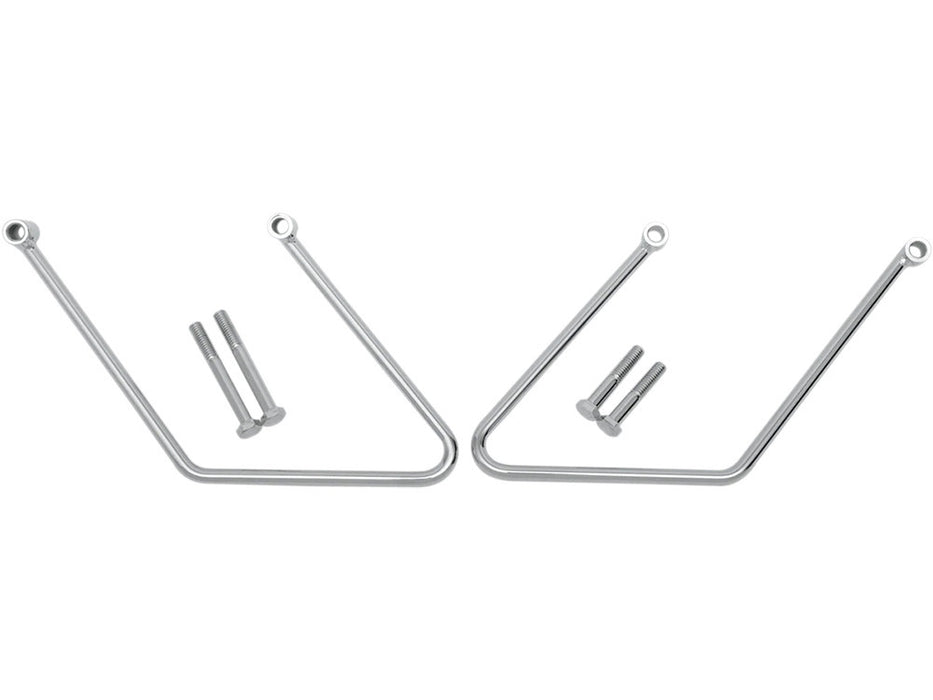Saddlebag Supports - Chrome. Fits Softail 2000-2017 non 200 Tyre Models