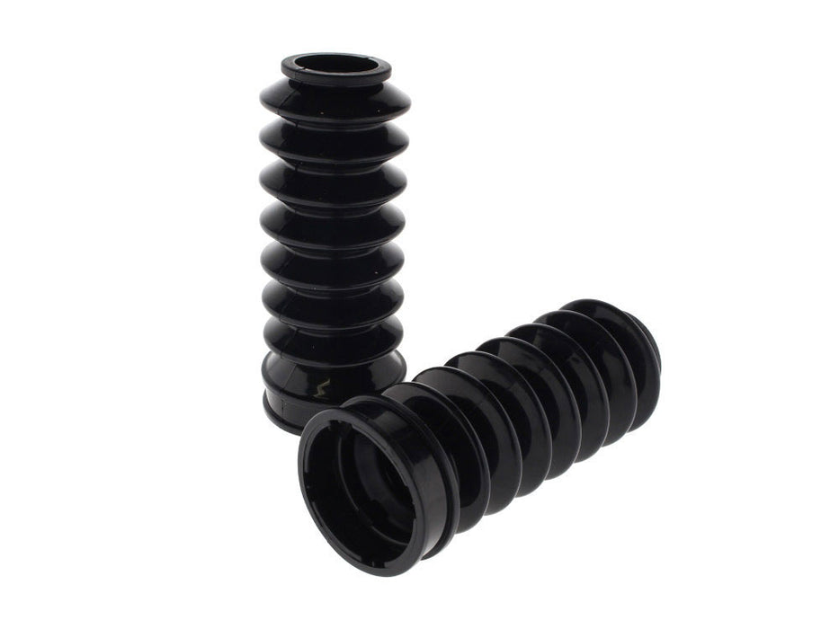 39mm Rubber Fork Boot Gaiters - Black. Fits Dyna 1991-2005, FXR 1987-1994 & Most Sportster 1987-2021
