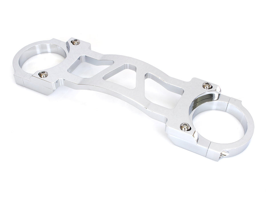 41mm Fork Brace - Chrome. Fits FX Softail 1984-2015, Dyna Wide Glide 1993-2005 & FXWG 1984-1986.