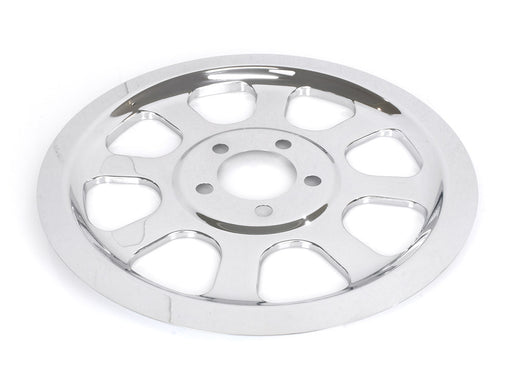 Rear Pulley Cover - Chrome. Fits Softail 2000-2006 with 70 Tooth Pulley.