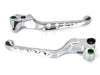 5 Hole Hand Levers - Chrome. Fits Softail 1996-2014, Dyna 1996-2017, Touring 1996-2007 & Sportster 1996-2003.
