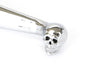 Hand Levers with Custom Skull Head Ends - Chrome. Fits Big Twin 1996-2006 & Sportster 1996-2003.