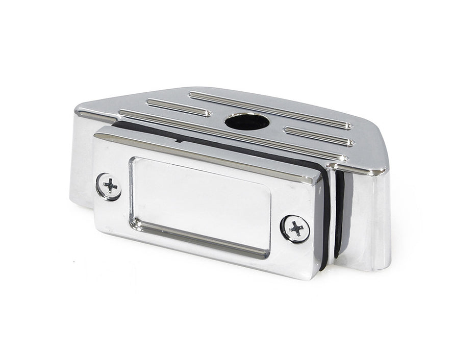 Rear Brake Master Cylinder Reservoir - Chrome. Fits FX Softail 1986-1999, FLST 1986 Only, Touring 1986-1994 & FXR 1986-1994