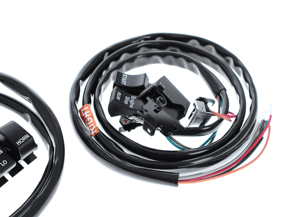 48in. Handlebar Wiring Harness - Black Switches. Fits Big Twin & Sportster 1982-1995