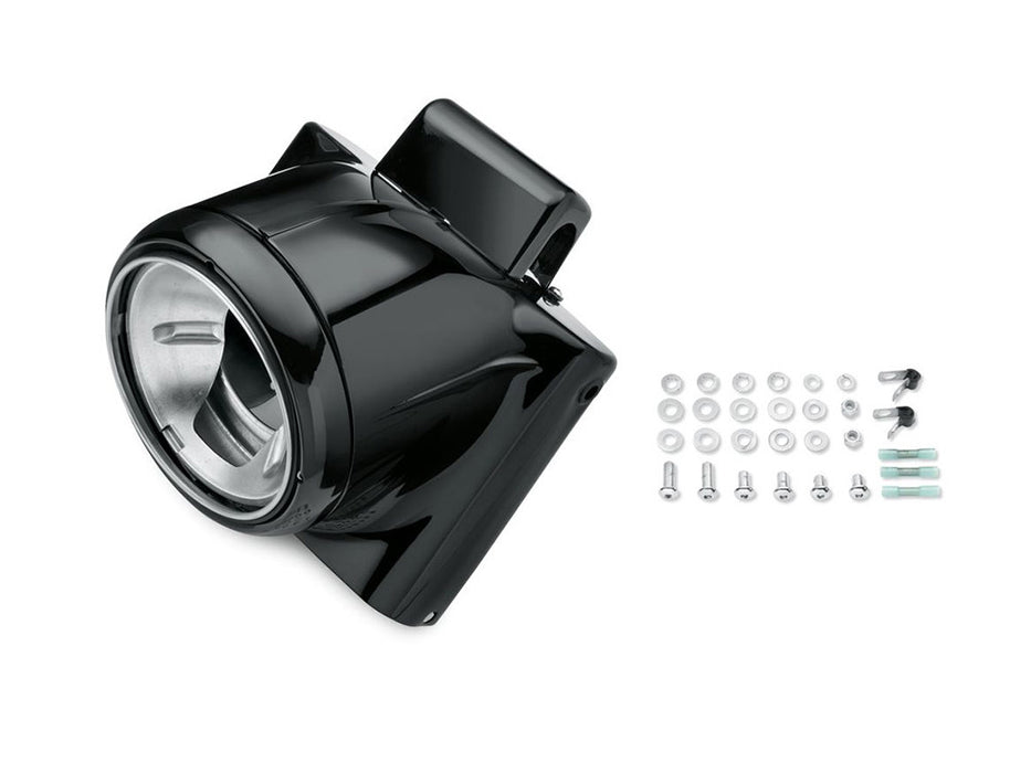 Freight Train Nacelle - Gloss Black. Fits FL Softail 1986-2017.