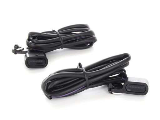 Under Perch Turn Signals - Black. Fits Softail 1984-2014, Dyna 1991-2017 & Sportster 1982-2003.