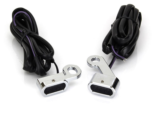 Under Perch Turn Signals - Chrome. Fits Sportster 2014-2021