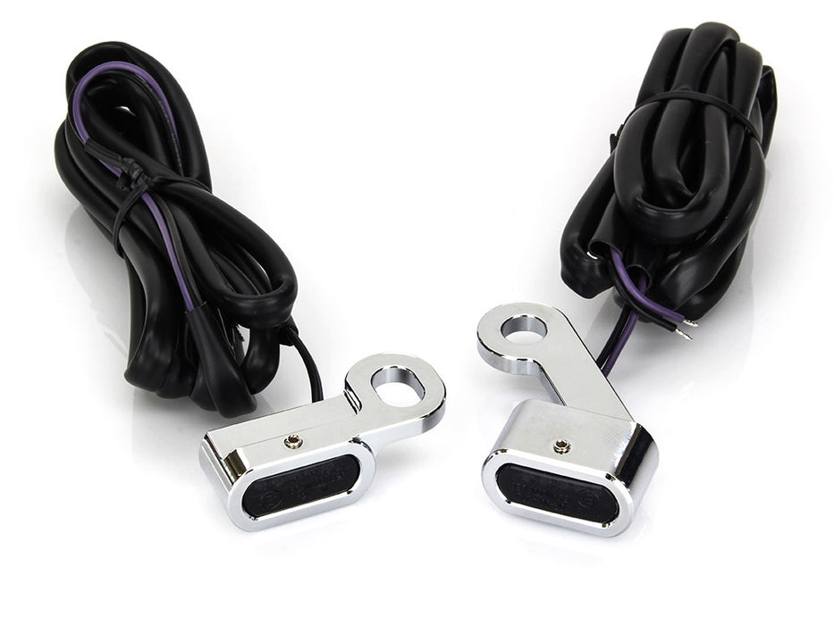 Under Perch Turn Signals - Chrome. Fits Sportster 2014-2021