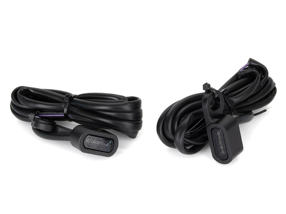 Under Perch Turn Signals - Black. Fits Sportster 2014-2021