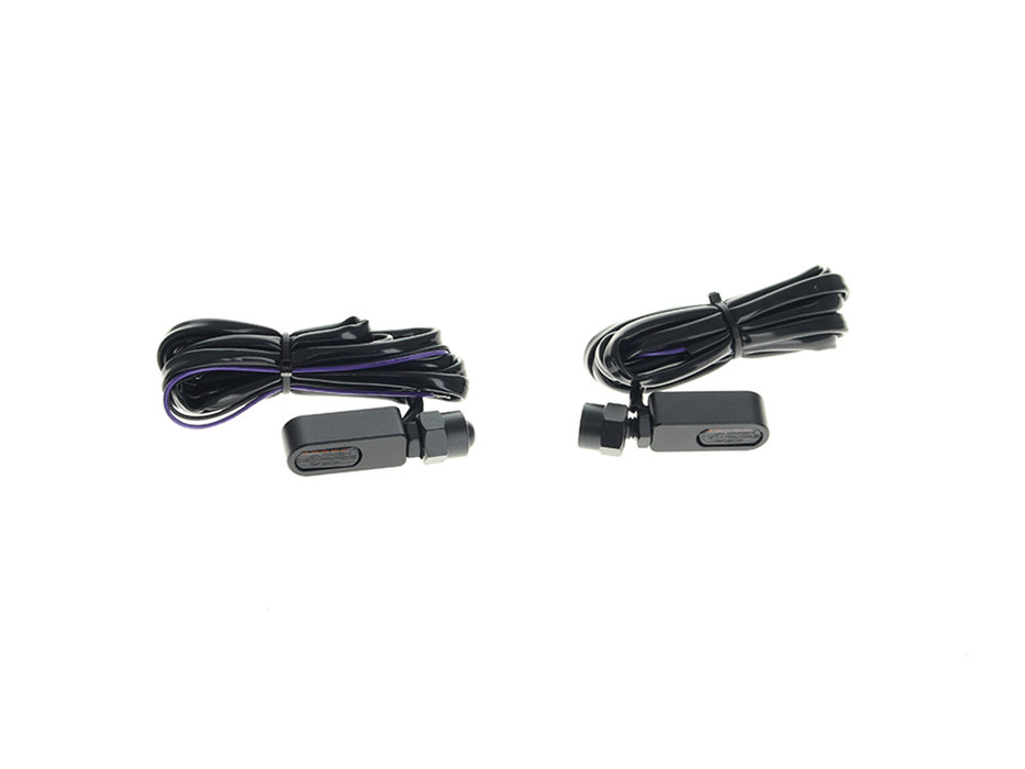 Under Perch Turn Signals - Black. Fits Softail 2025up