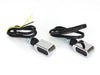 Slim Line LED Turn Signals - Chrome. Matches Front Under Perch Indicators.