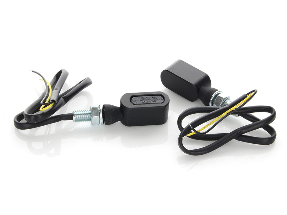 Slim Line LED Turn Signals – Black. Matches Front Under Perch Indicators. – Rollies Speed Shop