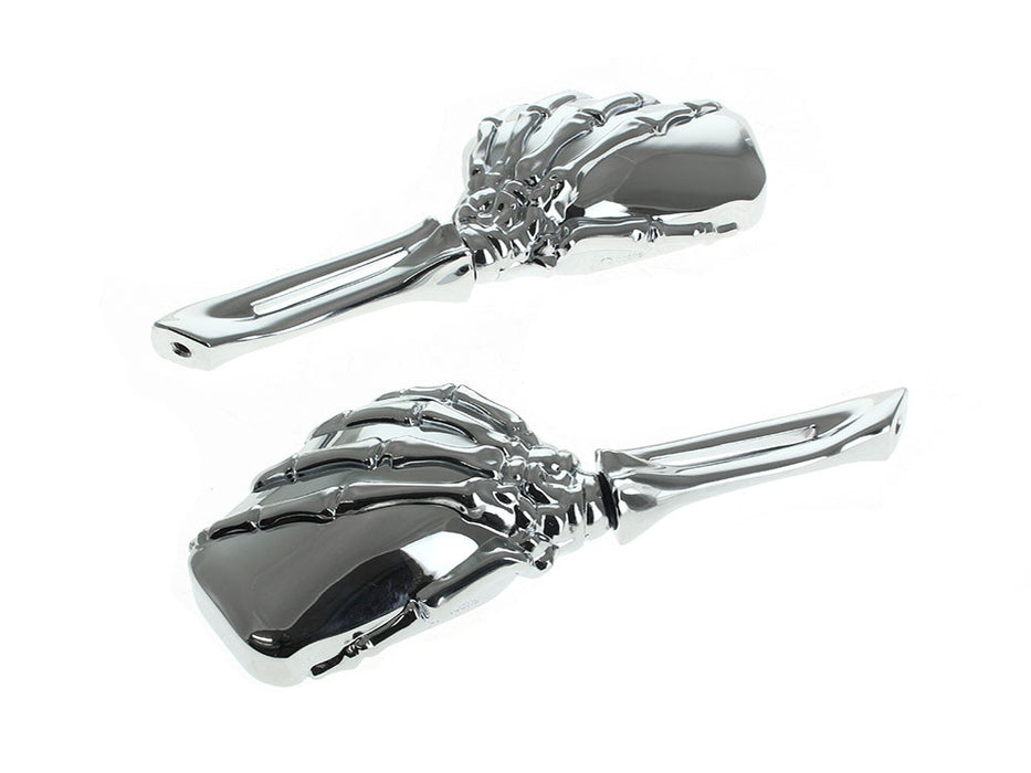 Skeleton Hand Mirrors - Chrome