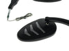 Sleek Billet Directional Mirrors with LED Indicators - Black