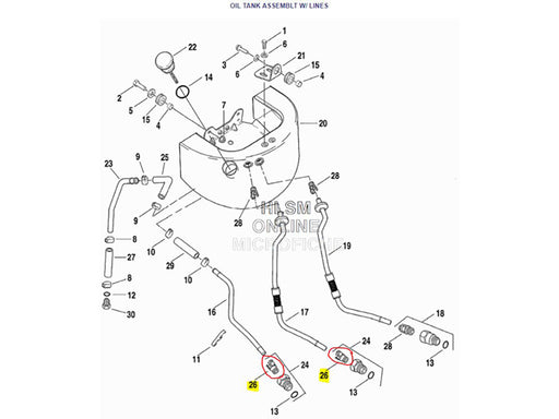 Oil Feed & Return Line Retainer Assembly. Fits Softail 2000-2017.