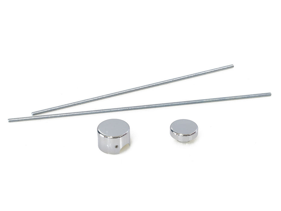 Swingarm Pivot Bolt Covers - Chrome. Fits Softail 2018up.