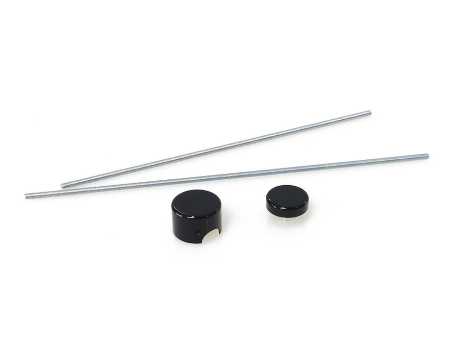 Swingarm Pivot Bolt Covers - Gloss Black. Fits Softail 2018up.