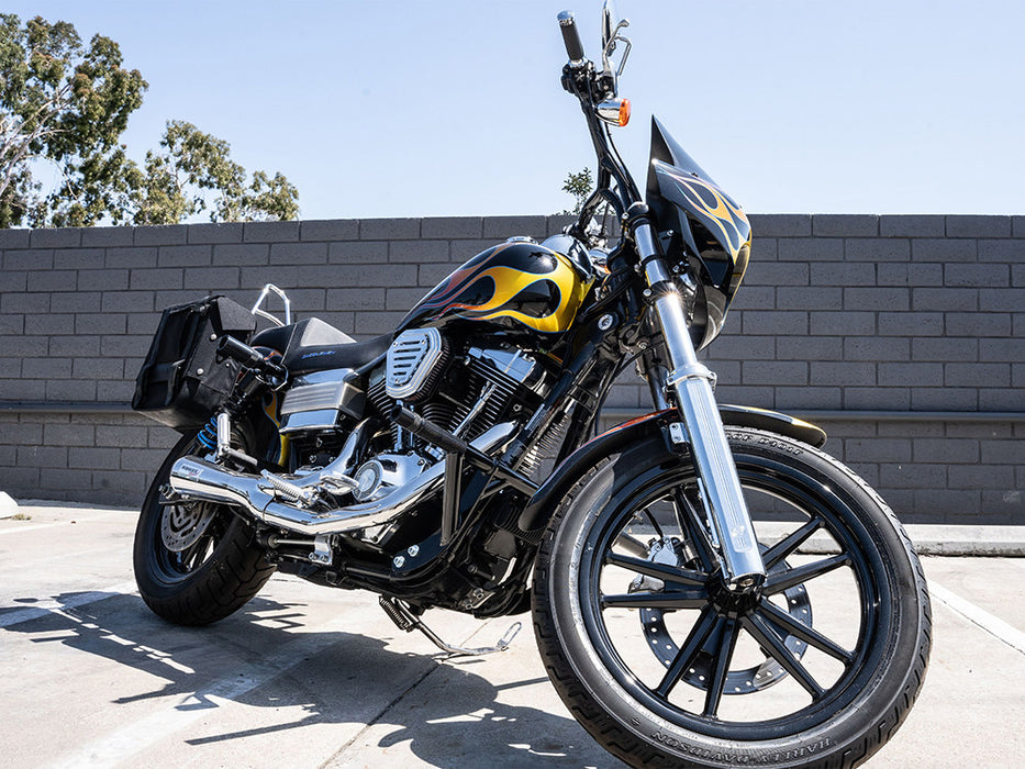 Front & Rear Brawler Crash Bar Kit - Black. Fits Dyna 2006-2017 with Mid-Mount Controls