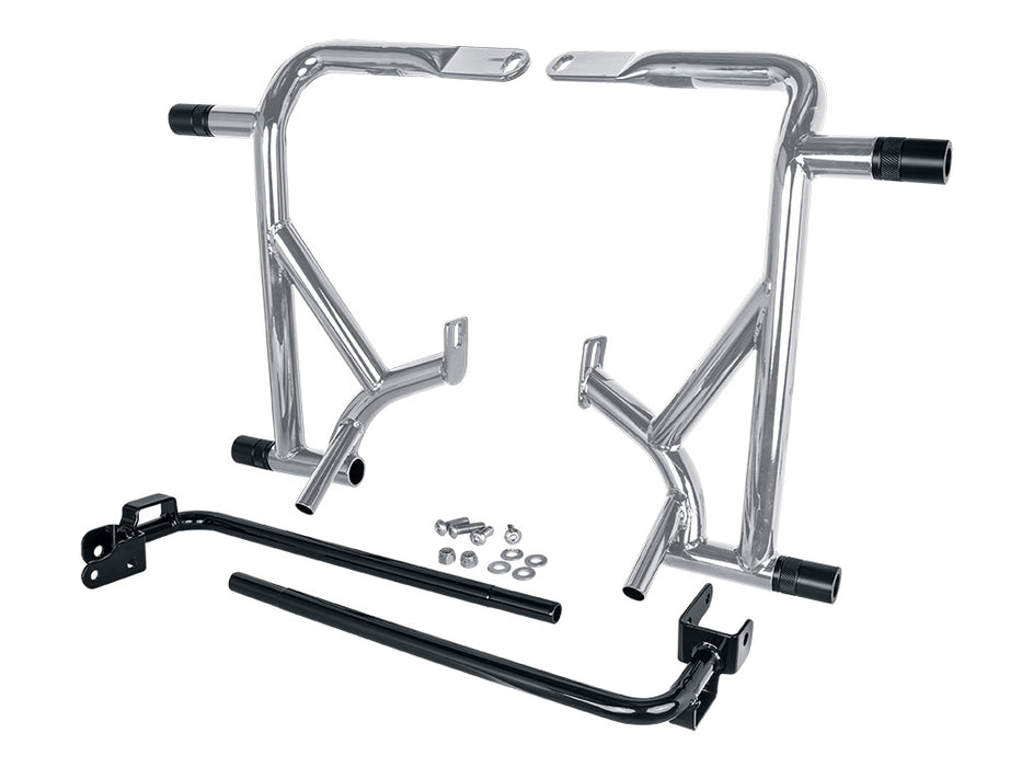 Front & Rear Brawler Crash Bar Kit - Chrome. Fits Touring 2014-2023