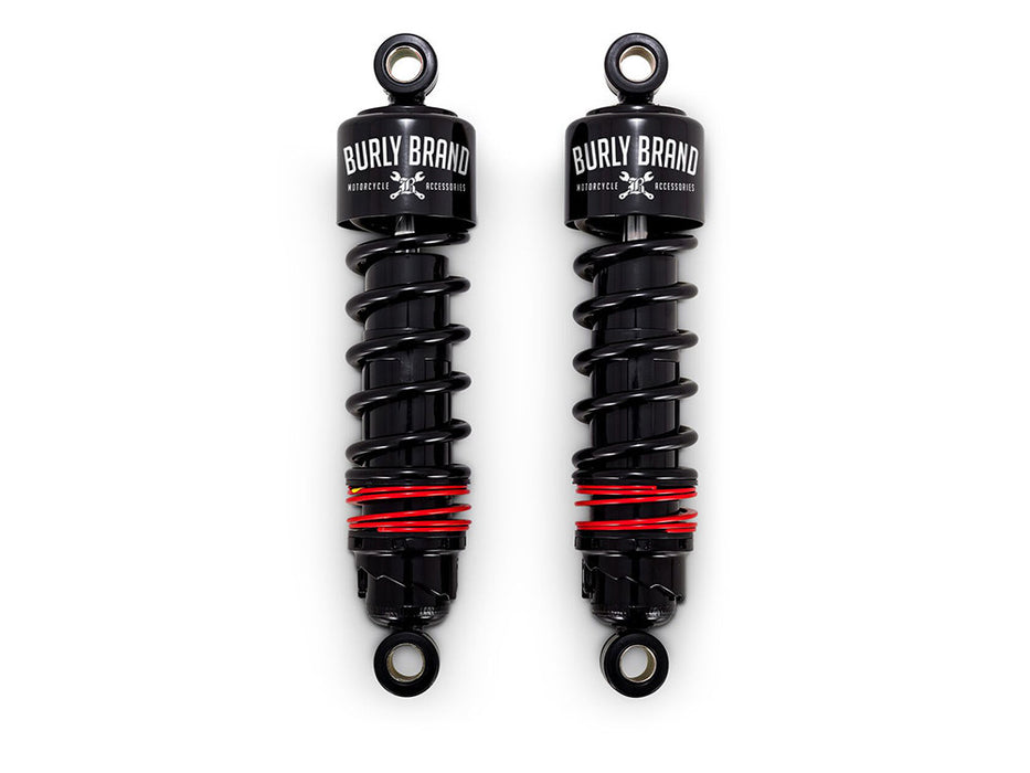 10-1/2in. Slammer Plus Rear Shock Absorbers - Black. Fits Sportster 2004-2021
