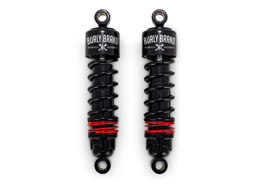 10-1/2in. Slammer Plus Rear Shock Absorbers - Black. Fits Dyna 1991-2017.