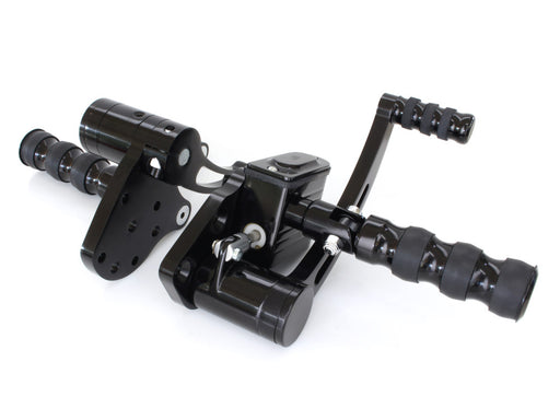 Standard Length Forward Controls - Black. Fits Softail 1984-1999 & 4Spd Big Twins 1936-1986