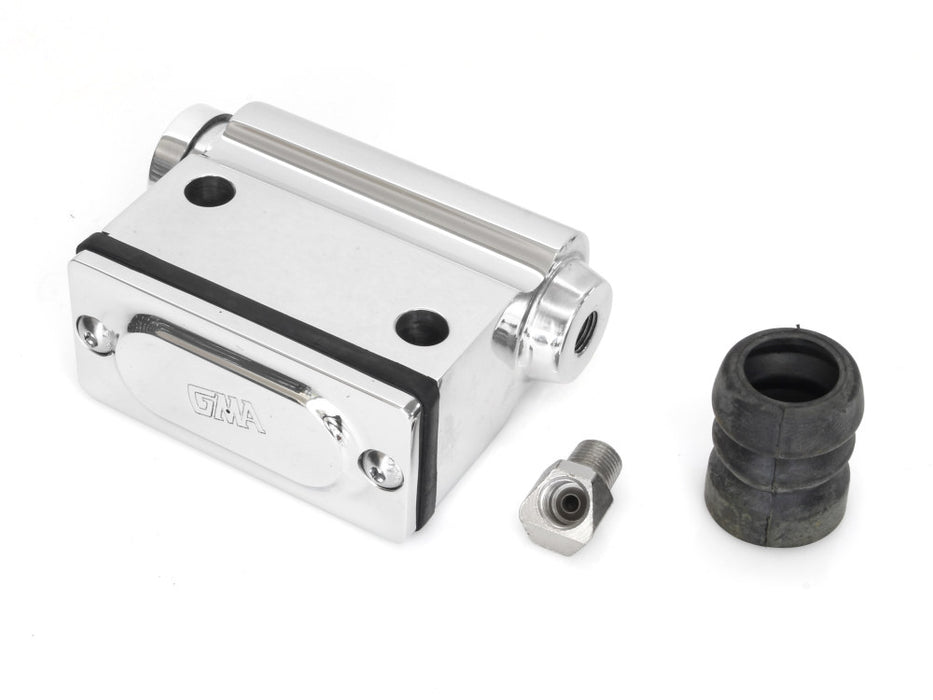 Lockheed Style Rear Brake Master Cylinder - Chrome. Fits Big Twin 1973-1979 with Disc Brake.