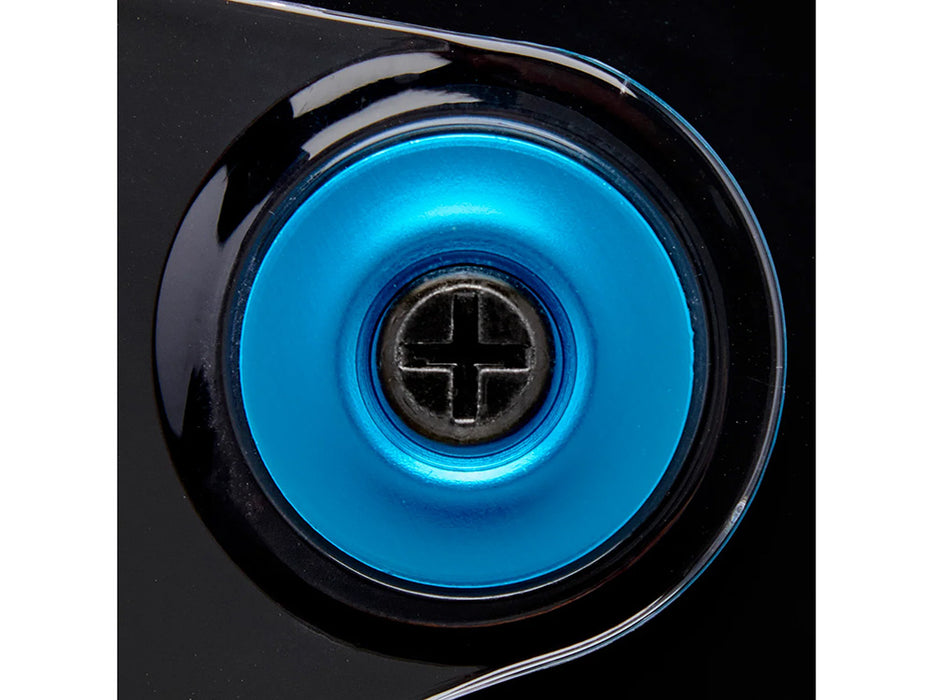 Hardware Kit - Black Screw with Blue Baseplate. Fits Biltwell Tahoe Helmet