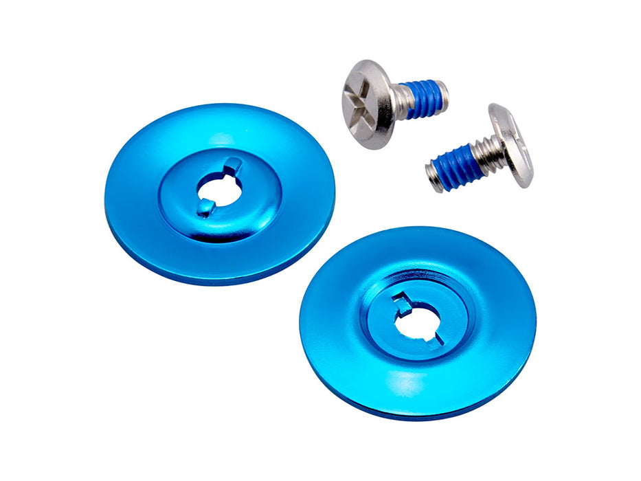 Hardware Kit - Stainless Screw with Blue Baseplate. Fits Biltwell Tahoe Helmet