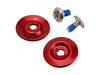 Hardware Kit - Stainless Screw with Red Baseplate. Fits Biltwell Gringo S and Lane Splitter Helmets