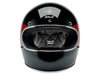 Gringo Helmet - Raceflow Gloss Black, Red, White & Blue with ECE R22.06 Compliance