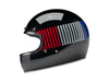 Gringo Helmet - Raceflow Gloss Black, Red, White & Blue with ECE R22.06 Compliance