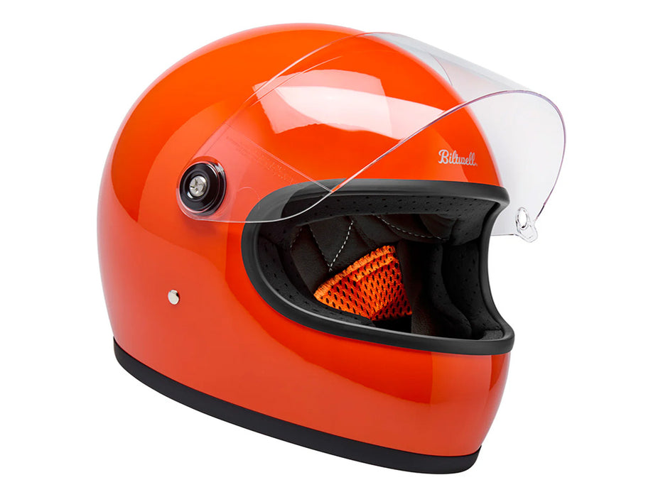 Gringo S Helmet - Gloss Hazard Orange with ECE R22.06 Compliance