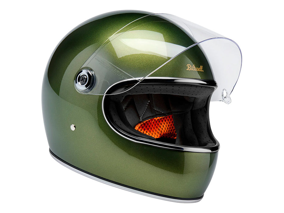 Gringo S Helmet - Metallic Dart Green with ECE R22.06 Compliance